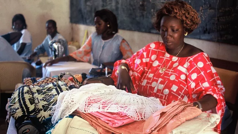 Four Senegalese female dressmakers