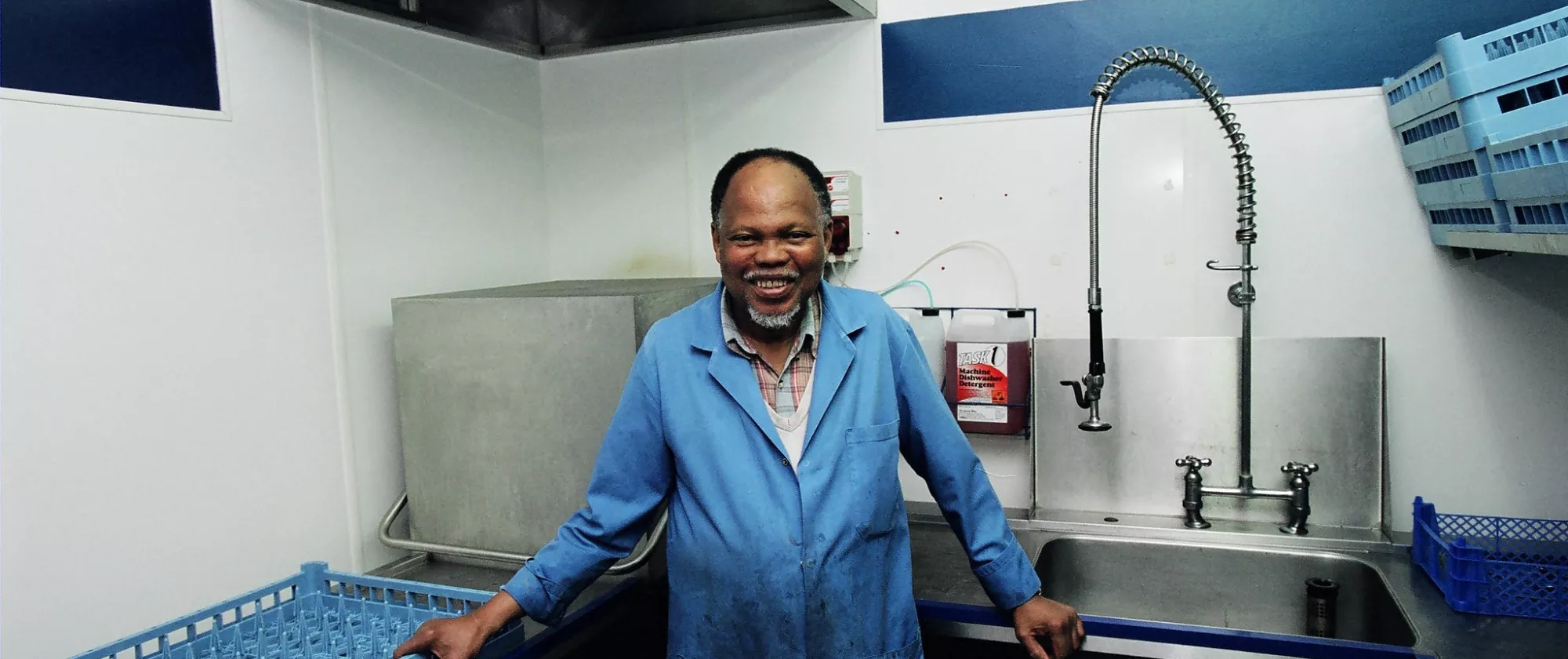 Employees in this restaurant kitchen found work with the help of Shaw Trust. The national charity is one of the largest third sector providers of employment services for disabled and disadvantaged people in the UK.