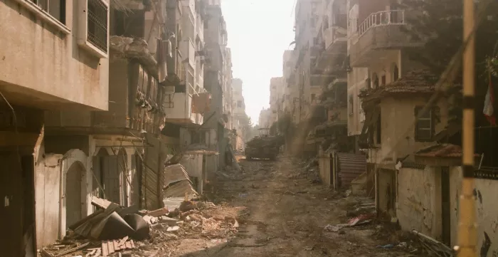 Israeli tank on gaza streets