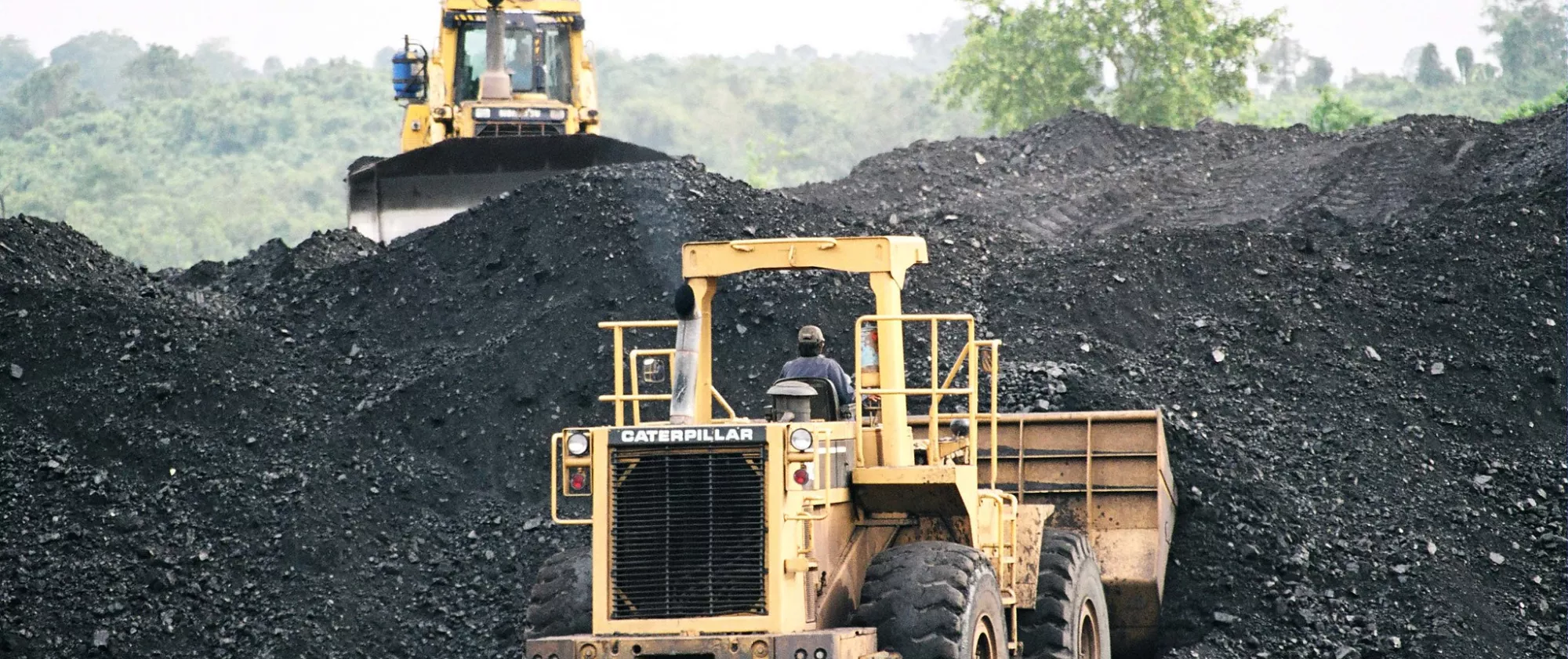 Mining diggers working