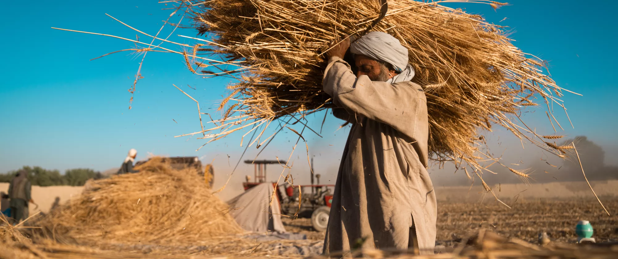 Photo of a worker outside. 