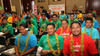 Samoa youth in a workshop